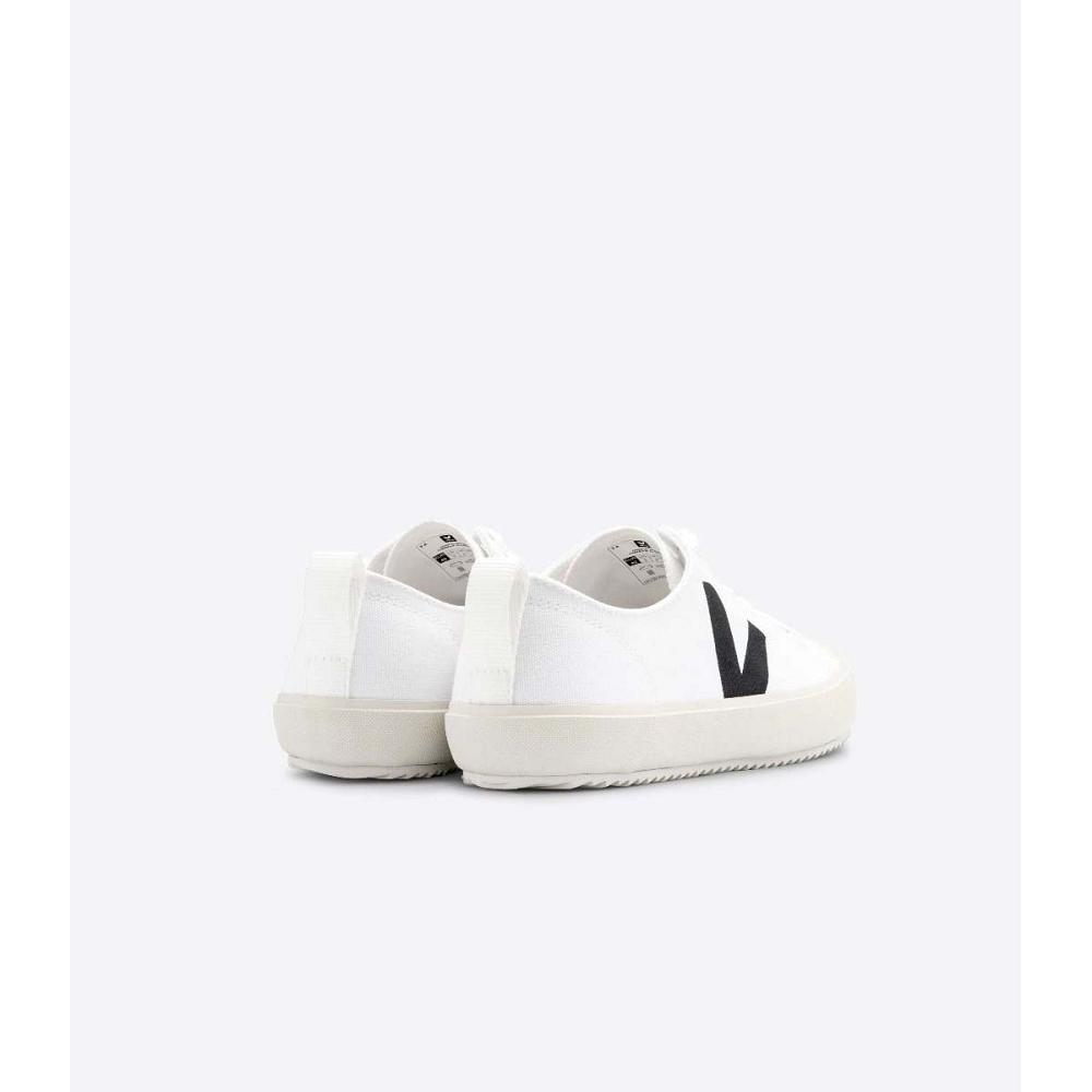 Men's Veja NOVA CANVAS Shoes White/Black | SG 248NWY